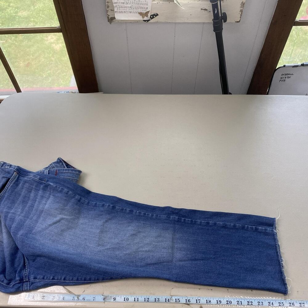 Fran Denim Heather Jeans Womens 31 Medium Wash Mid Rise Straight Crop 33x26 - Picture 7 of 12